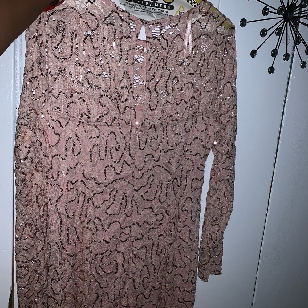 Gorgeous Gold and pink formal gown.